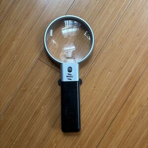 Black and Silver Magnifying Glass